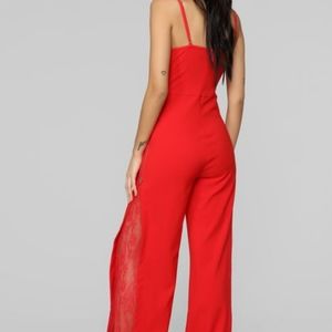 FashionNova Heart Stealer Lace Jumpsuit 3X